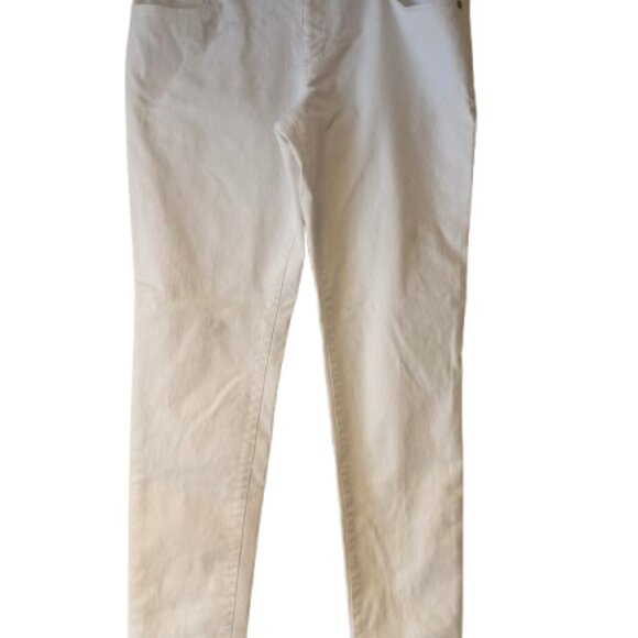 Loft Relaxed Skinny White Jeans - Size 8 - Picture 3 of 7